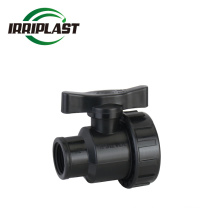 Ball Valves Agricultural Irrigation Valve PP HDPE F/F Plastic Control Flow Water PP Ball Valve(f/f Thread) Black Manual General